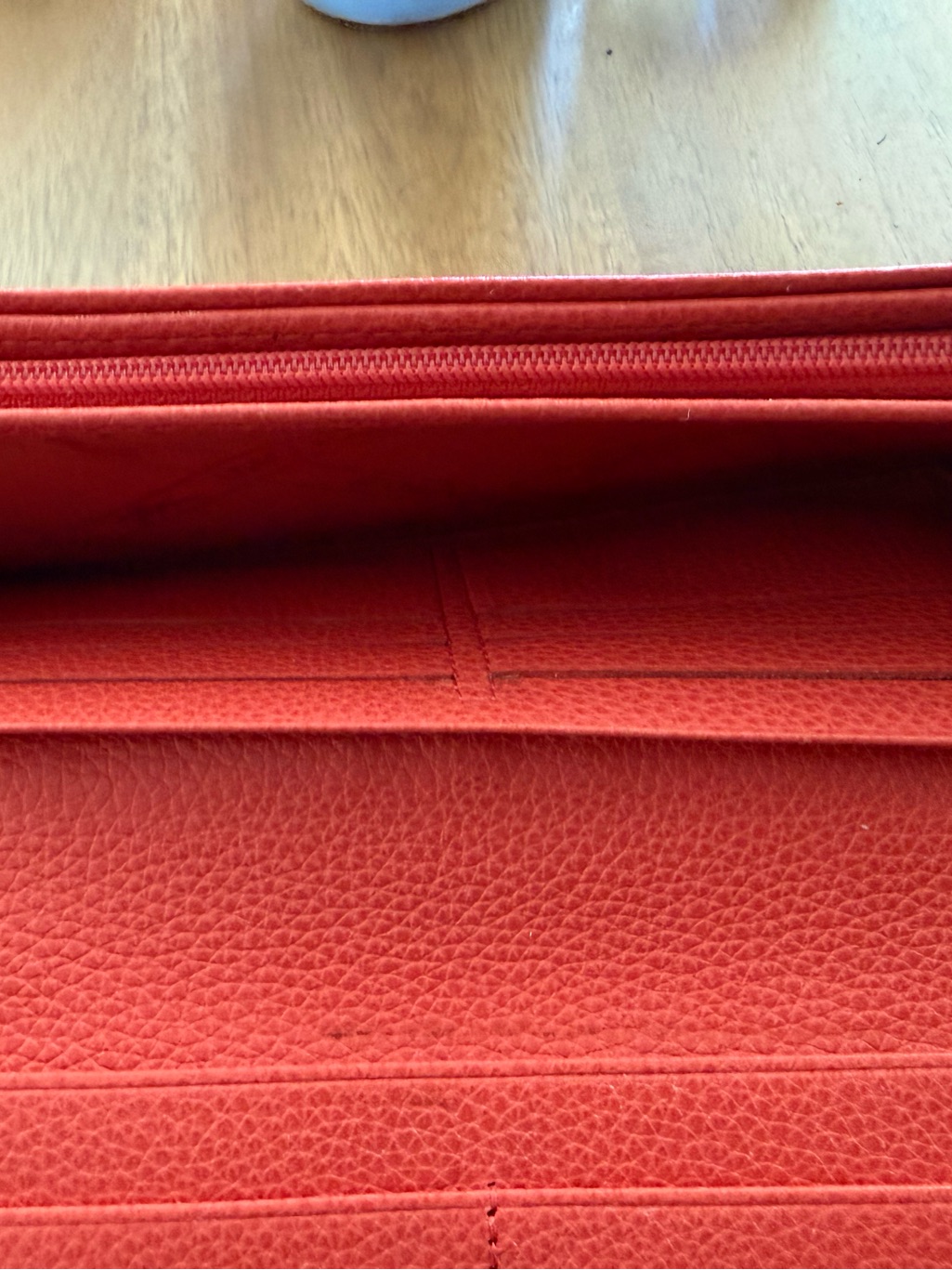 Longchamp Red Leather Continental Wallet — image 5 of 8